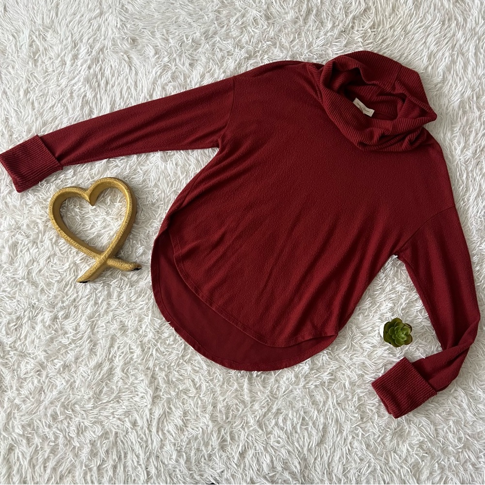 Treasure & Bond Burgundy Cowl Neck Sweater